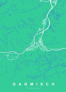 MAP GARMISCH GERMANY 