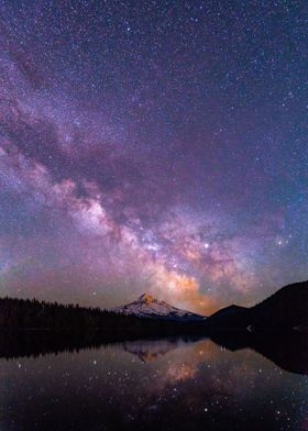 Milky Way over a lake