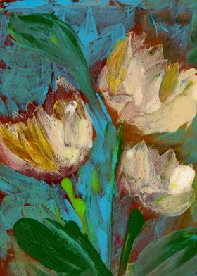 Abstract White Tulips