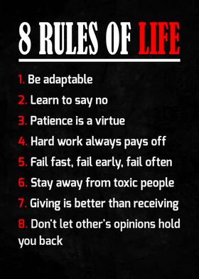 8 Rules Of Life