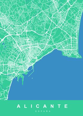 MAP ALICANTE SPAIN 