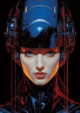 Anime Girl Heroine Cyborg