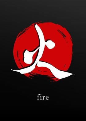 Kanji Symbol for Fire