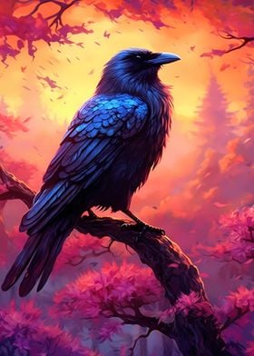 Crow in Forest