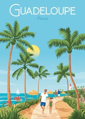 Guadeloupe Travel Poster