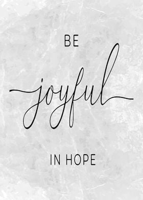 Be Joyful In Hope