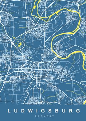 MAP LUDWIGSBURG GERMANY  