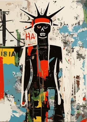 Liberty Basquiat Style Art