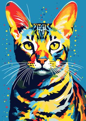 Cat WPAP Pop Art