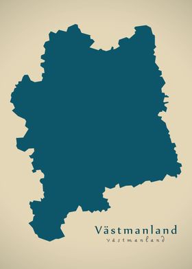 Vastmanland county map