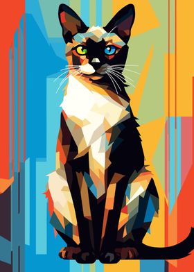 Cat WPAP Pop Art