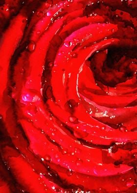 Painted macro rose