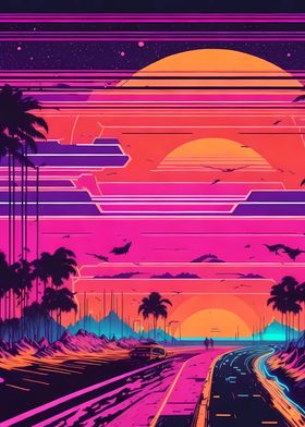 Sunset Retro Style