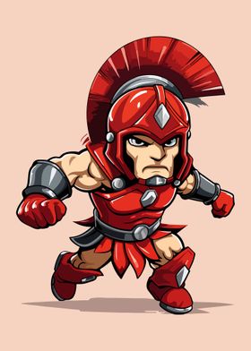 Spartan warrior cartoon