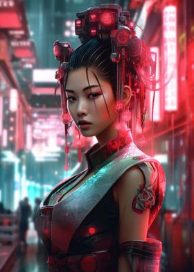 Cyberpunk geisha