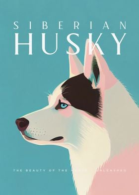 Retro Husky Portrait