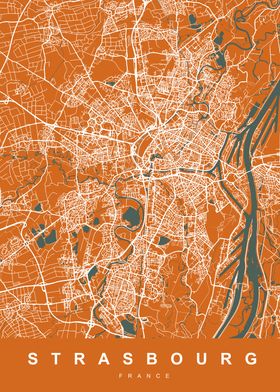 MAP STRASBOURG FRANCE 