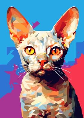 Cat WPAP Pop Art