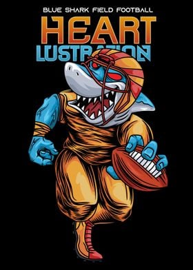 Shark Football Text