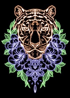 tiger head neon