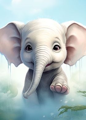 Cute Funny Baby Elephant 