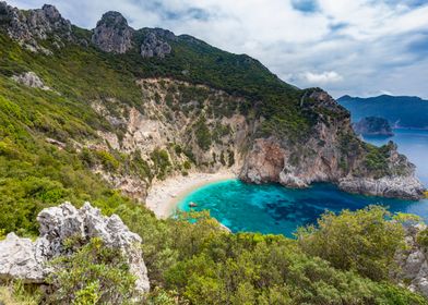 Seascape in Corfu, Greece