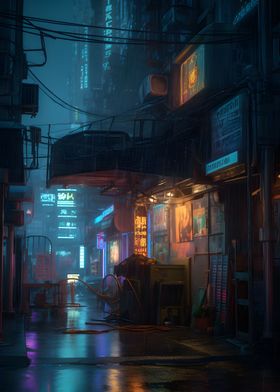 Cyberpunk metropolis