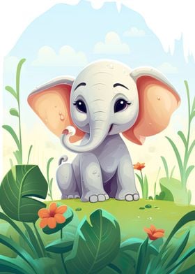 Cute Funny Baby Elephant