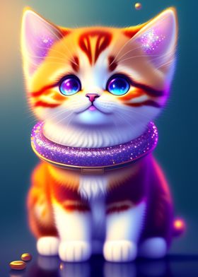 cat cute from other space