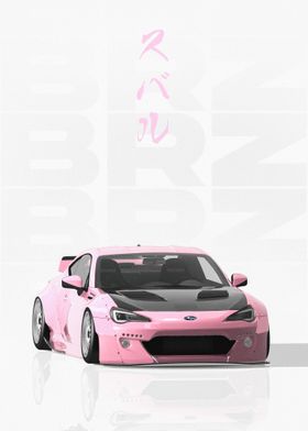 Pink Subaru BRZ Japanese