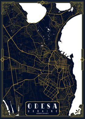 Odessa City Map Gold