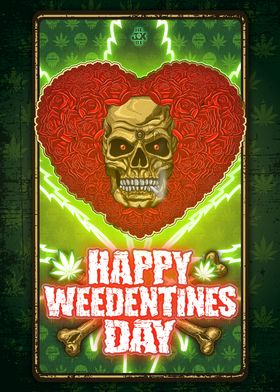 Valentines Day Skull Weed