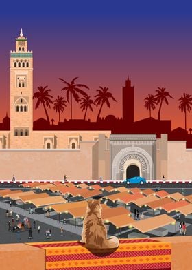 Marrakech Travel Print