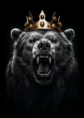 Bear King Black and white 
