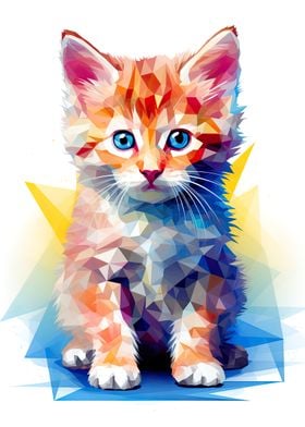 Cute Funny Cat Abstract