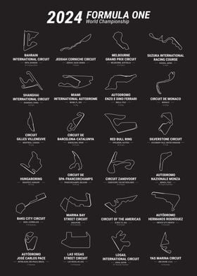 2024 Formula 1 Season Maps