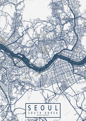 Seoul City Map Coastal