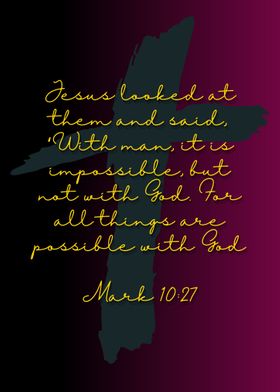 Mark 10 27 Bible Verse