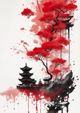 Japanese Ink Wash Painting