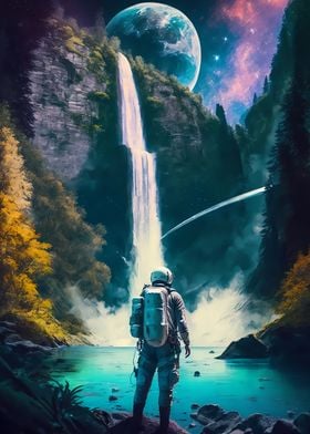 Waterfall Astronaut 