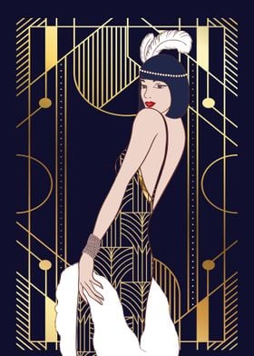 Art Deco style woman 