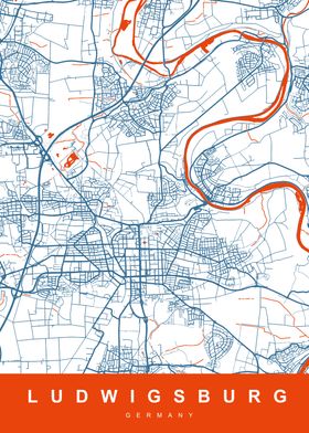 MAP LUDWIGSBURG GERMANY