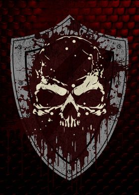 Skull Shield Red Beard