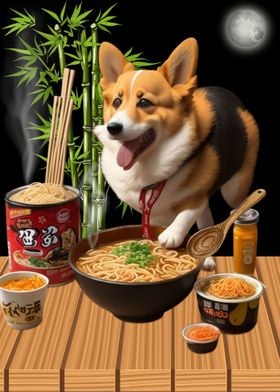 Dog Eat Noodles 