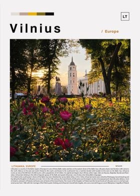 Vilnius landscape poster