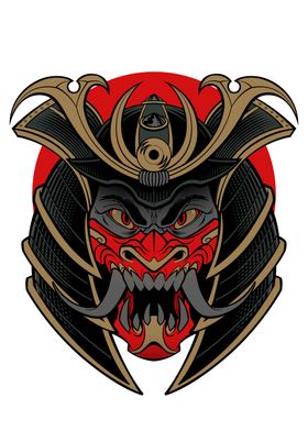 Samurai Demon Face