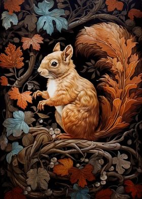 Cute Squirrel in Forest