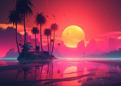 Neon sun island