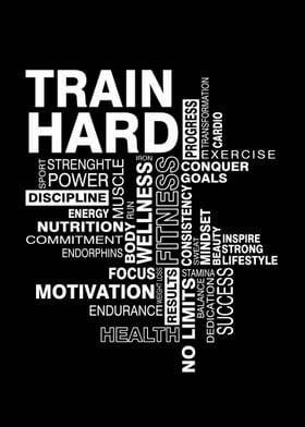 Train Hard Wall Art poster