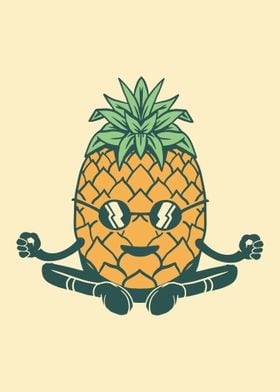 Yoga Meditation Pineapple
